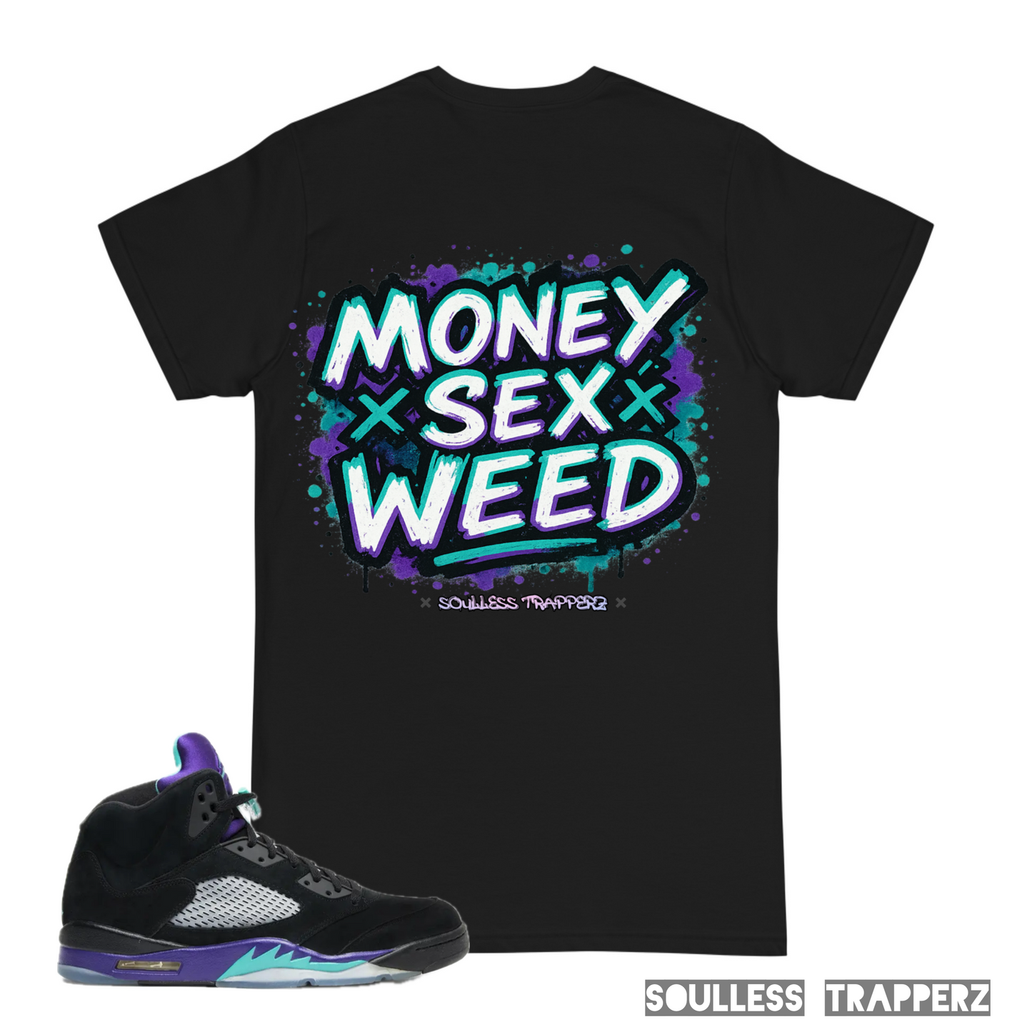 “MONEY SEX WEED” Soulless Trapperz Original Premium T-Shirt