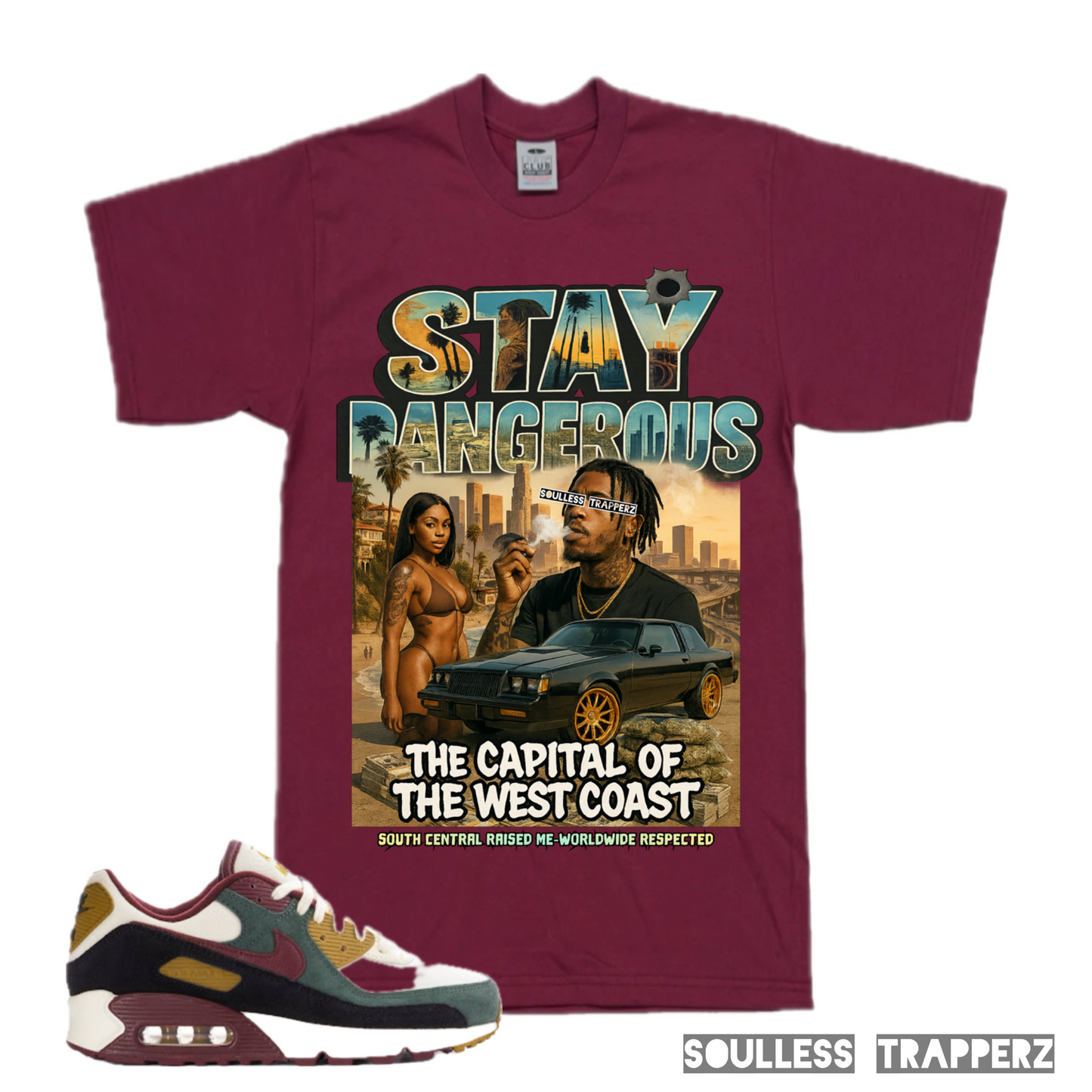 “STAY DANGEROUS” Soulless Trapperz Original Premium T-Shirt