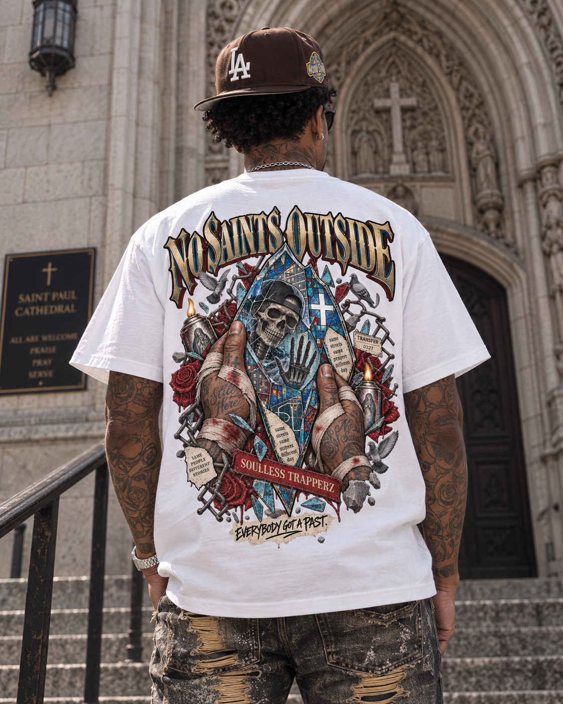 NO SAINTS OUTSIDE™ Oversized Graphic Tee