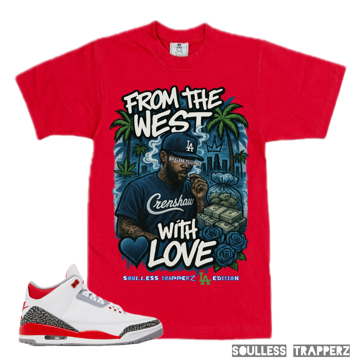 “FROM THE WEST WITH LOVE” Soulless Trapperz Original Premium T-Shirt