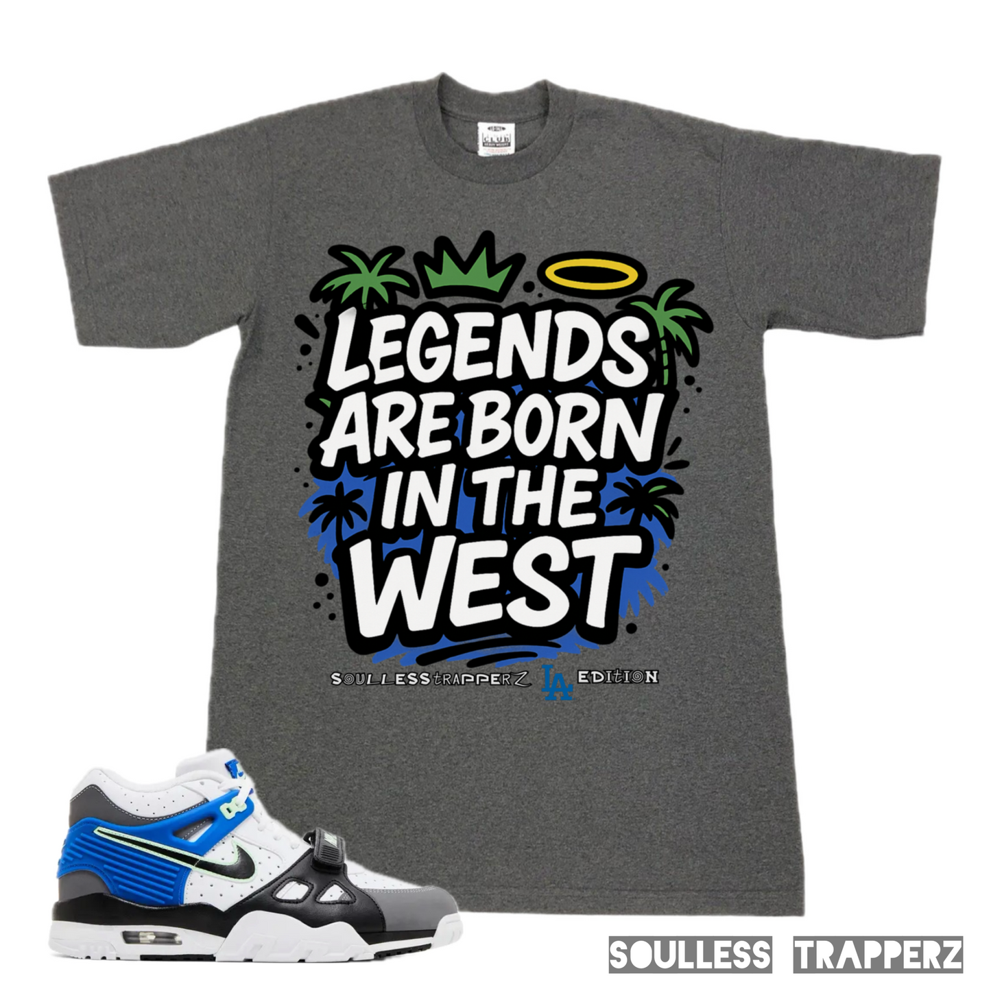 “LEGENDS ARE BORN IN THE WEST” Soulless Trapperz Original Premium T-Shirt