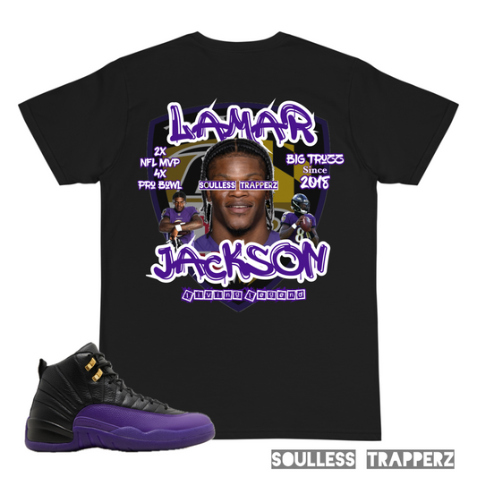 Baltimore Ravens Superstar “LAMAR JACKSON” (Living Legend) Soulless Trapperz T-Shirt