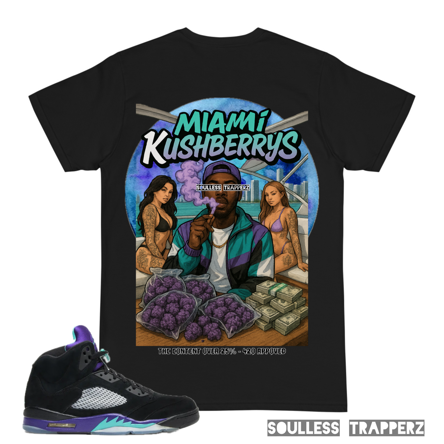 “MIAMI KUSHBERRYS” Soulless Trapperz Original Premium T-Shirt