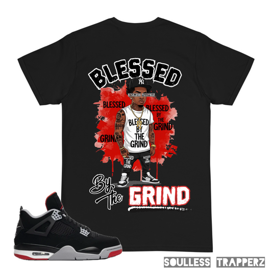 “BLESSED BY THE GRIND” Soulless Trapperz Original Premium T-Shirt