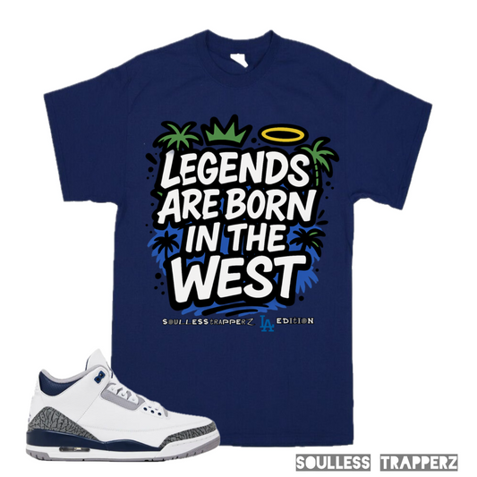 “LEGENDS ARE BORN IN THE WEST” Soulless Trapperz Original Premium T-Shirt