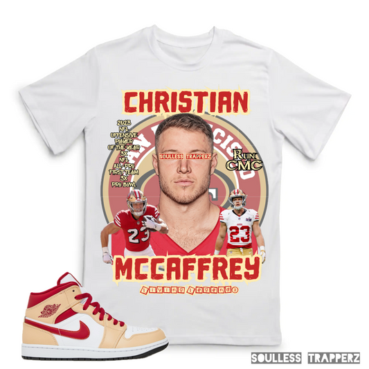 San Francisco 49ers Superstar “CHRISTIAN MCCAFFREY” (Living Legend) Original Soulless Trapperz T-Shirt