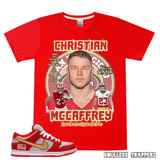 San Francisco 49ers Superstar “CHRISTIAN MCCAFFREY” (Living Legend) Original Soulless Trapperz T-Shirt