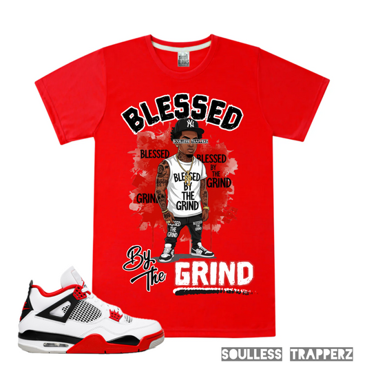 “BLESSED BY THE GRIND” Soulless Trapperz Original Premium T-Shirt