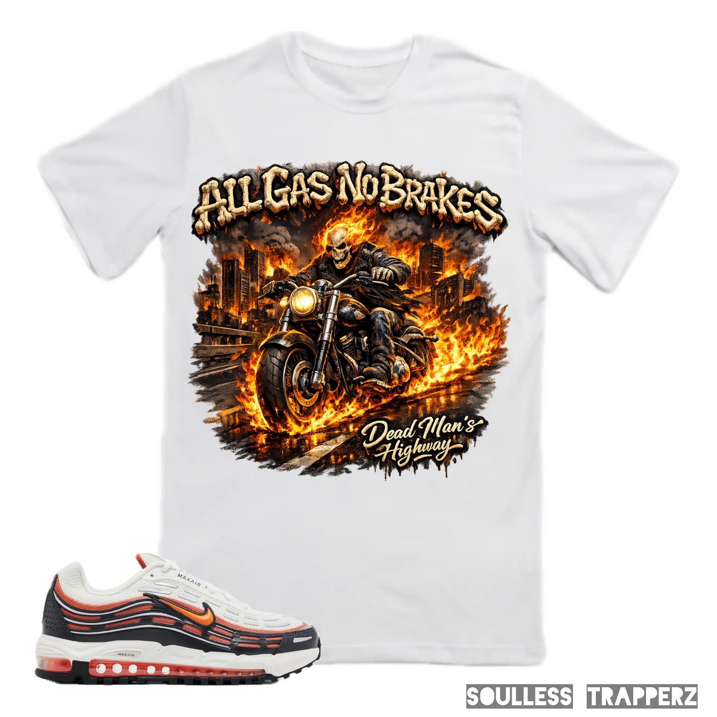 “ALL GAS NO BRAKES” Soulless Trapperz Original Premium T-Shirt