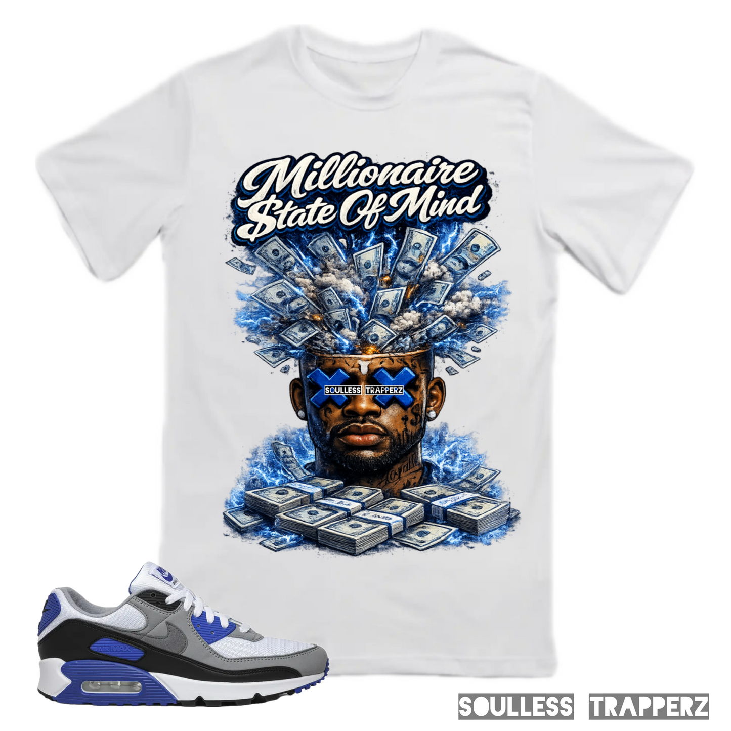 “MILLIONAIRE STATE OF MIND” Soulless Trapperz Original Premium T-Shirt