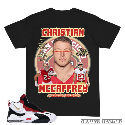 San Francisco 49ers Superstar “CHRISTIAN MCCAFFREY” (Living Legend) Original Soulless Trapperz T-Shirt