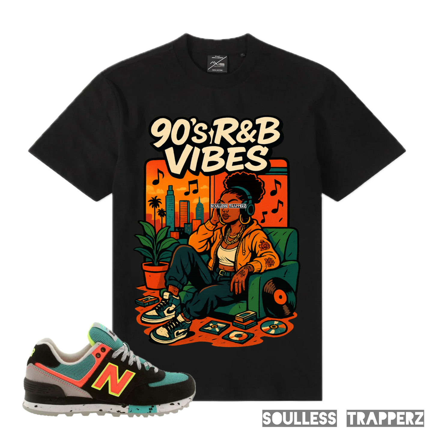 “90’s R&B VIBES” Woman’s Soulless Trapperz Original Premium T-Shirt