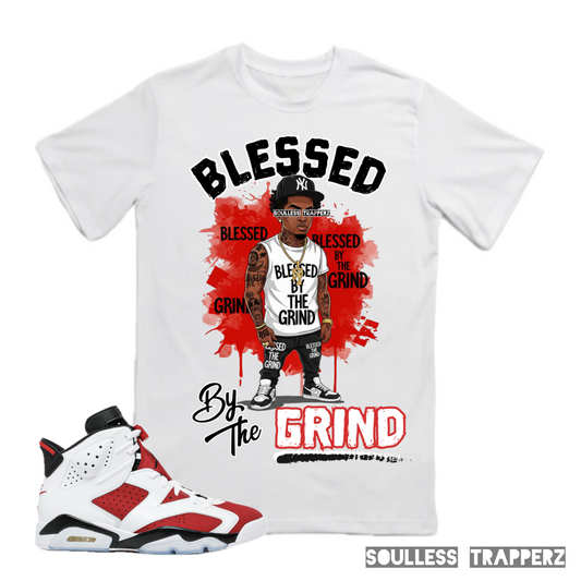 “BLESSED BY THE GRIND” Soulless Trapperz Original Premium T-Shirt