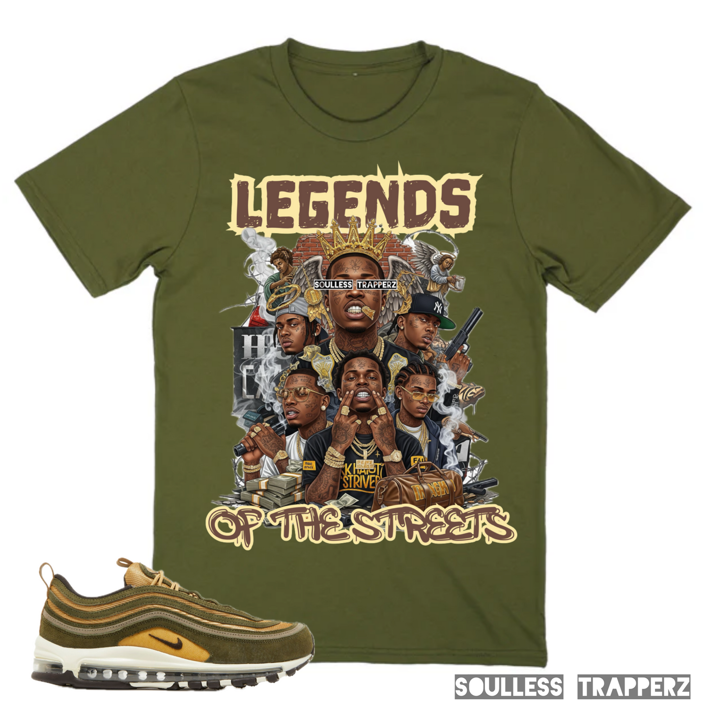“LEGENDS OF THE STREETS” Soulless Trapperz Original Premium T-Shirt