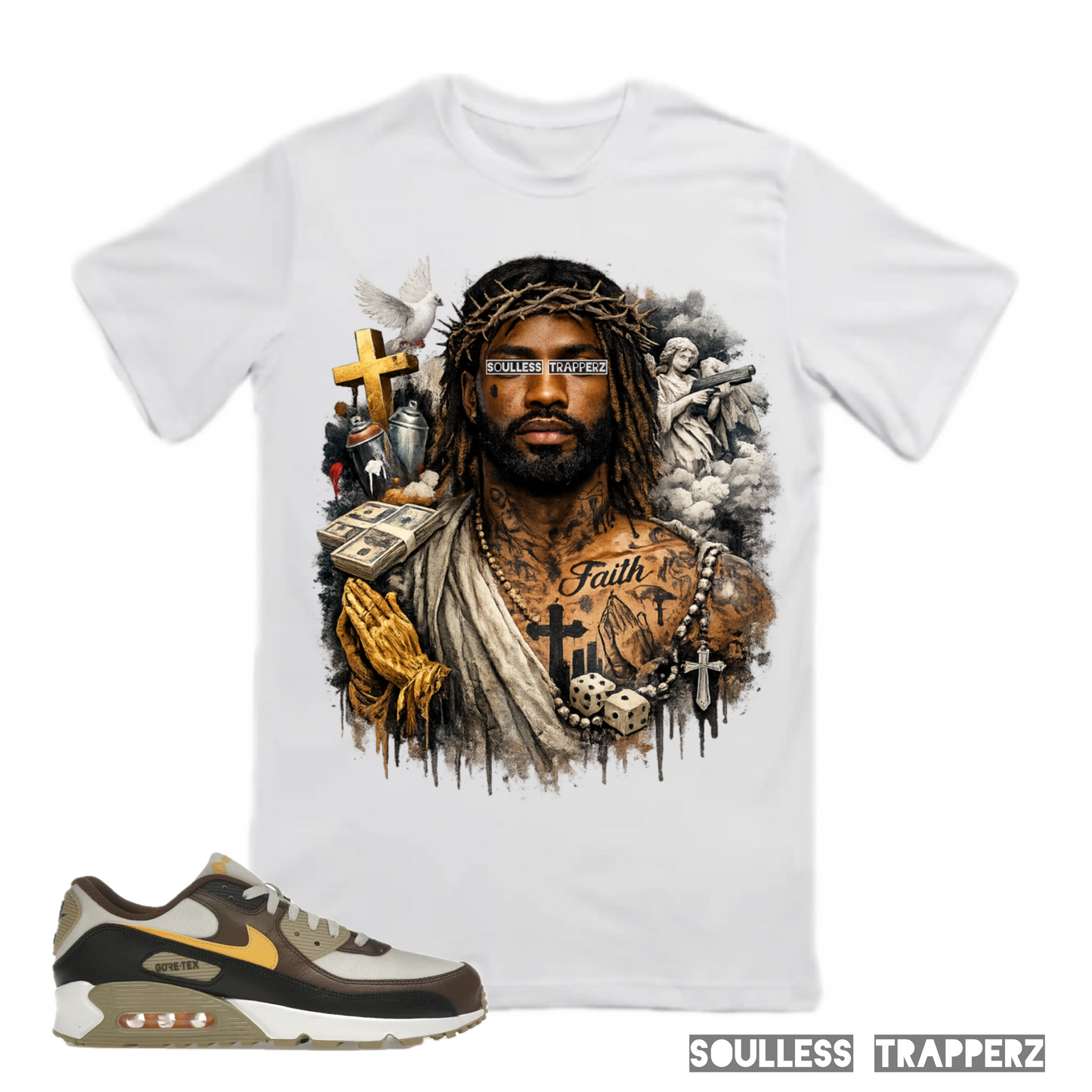 “BLACK JESUS” Soulless Trapperz Original Premium T-Shirt