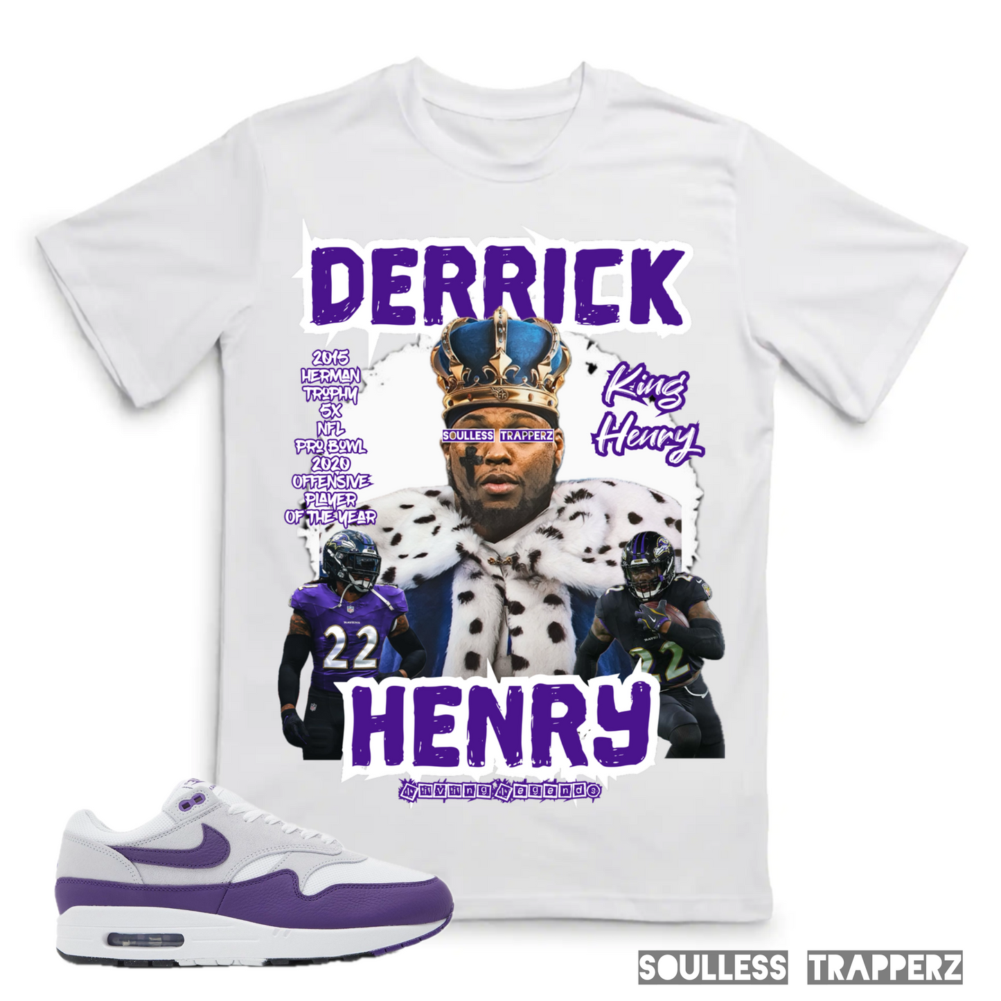 Baltimore Ravens Superstar “DERRICK HENRY” (Living Legend) Original Soulless Trapperz T-Shirt