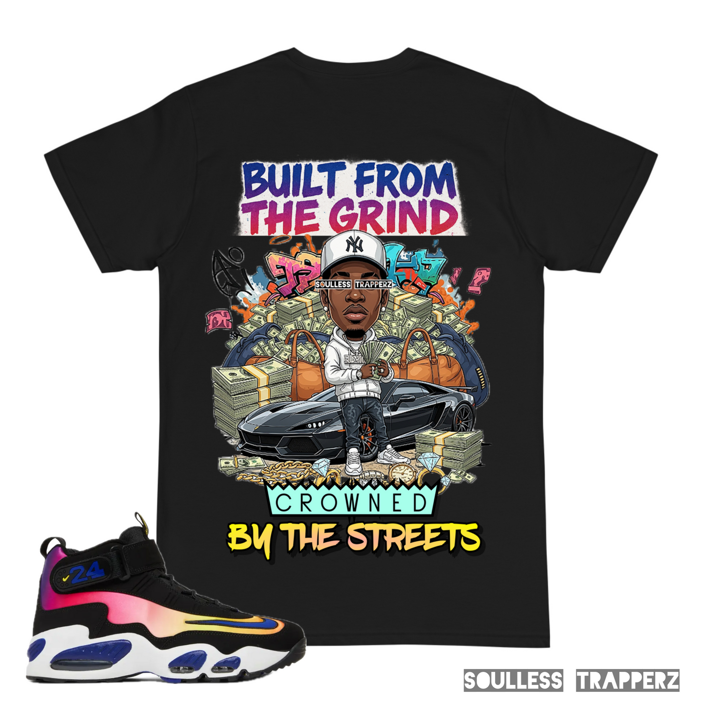 “CROWNED BY THE STREETS” Soulless Trapperz Original Premium T-Shirt