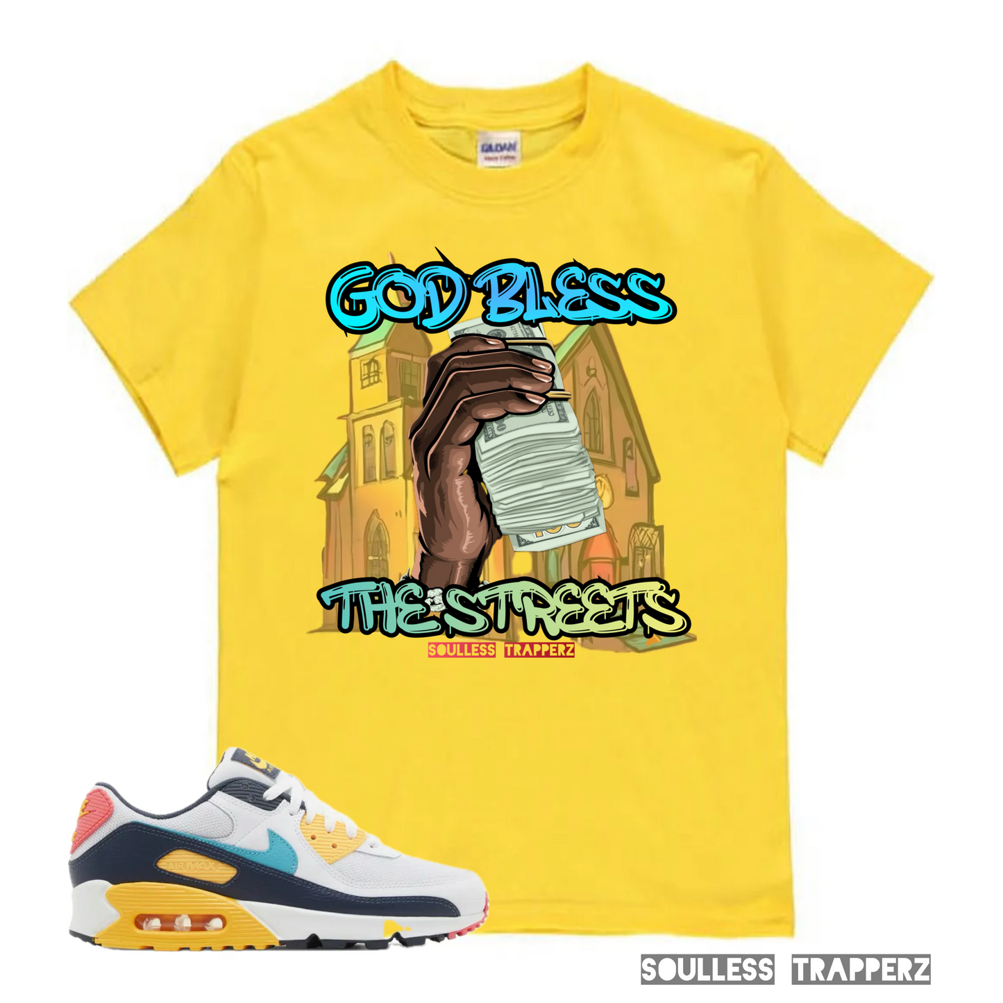 “GOD BLESS THE STREETS” Soulless Trapperz T-Shirt