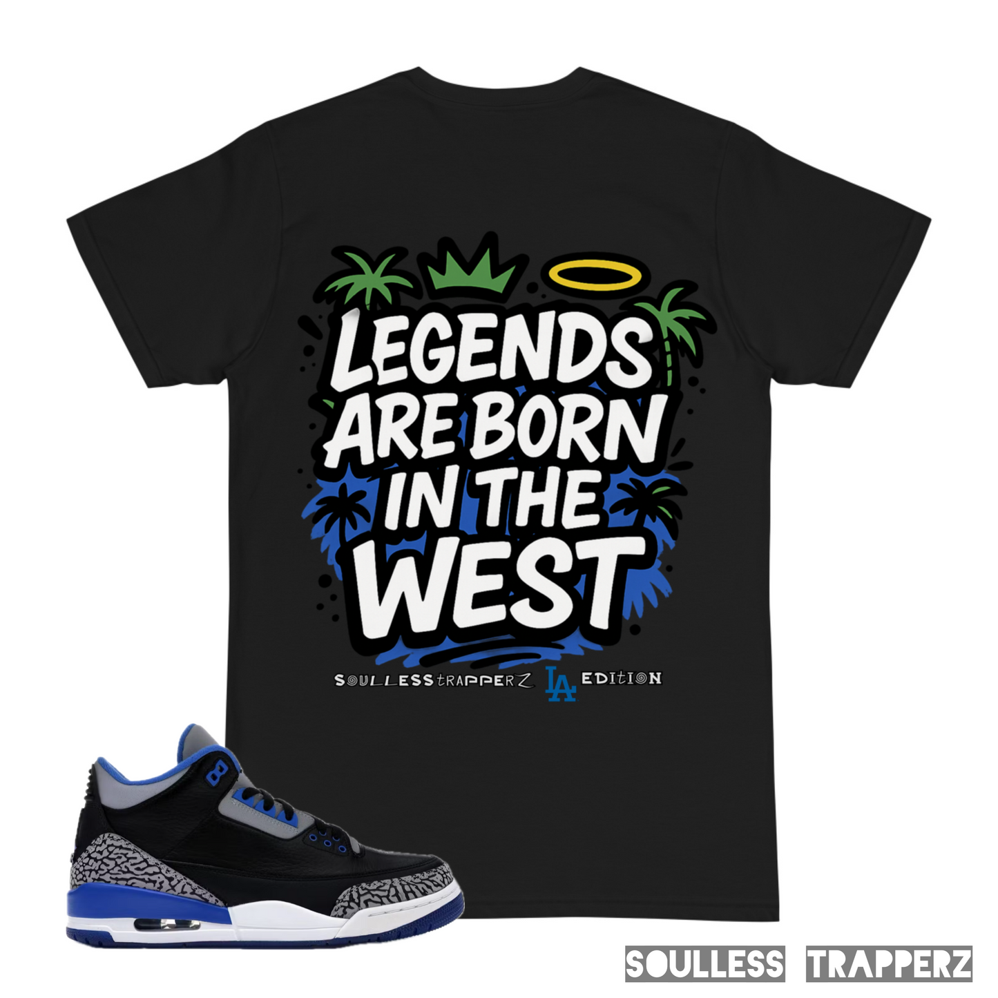 “LEGENDS ARE BORN IN THE WEST” Soulless Trapperz Original Premium T-Shirt
