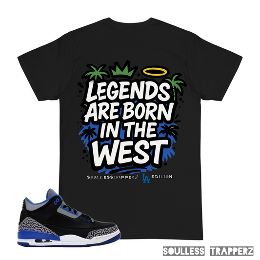 “LEGENDS ARE BORN IN THE WEST” Soulless Trapperz Original Premium T-Shirt