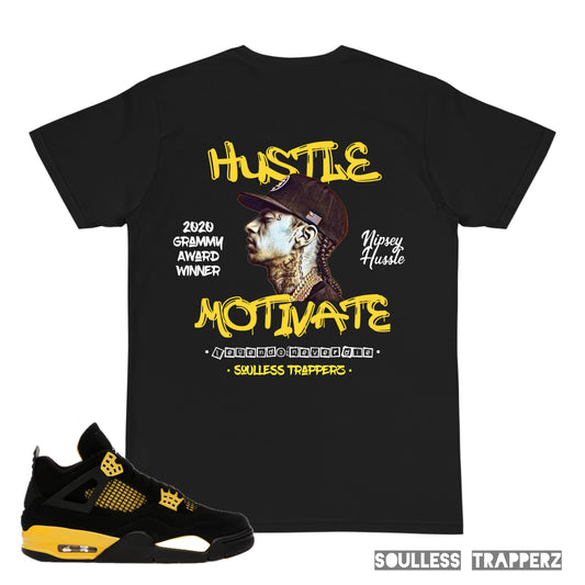 “HUSSLE & MOTIVATE” (Legends Never Die) Soulless Trapperz T-Shirt