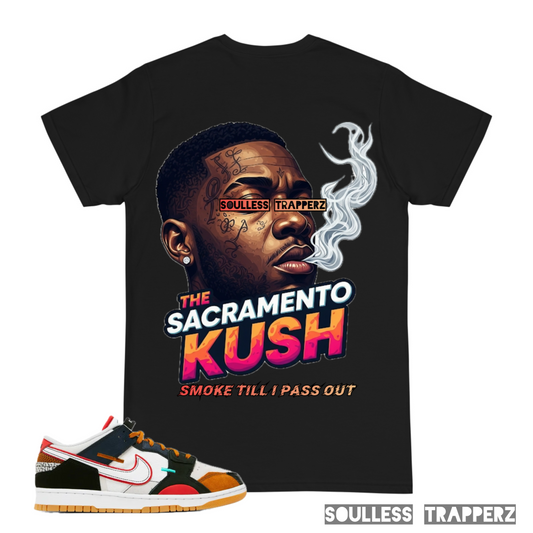 “THE SACRAMENTO KUSH” Soulless Trapperz Original Premium T-Shirt