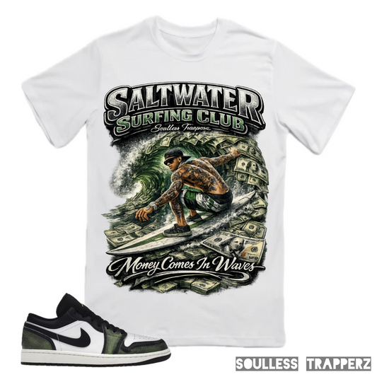 “SALTWATER SURFING CLUB” Soulless Trapperz Original Premium T-Shirt