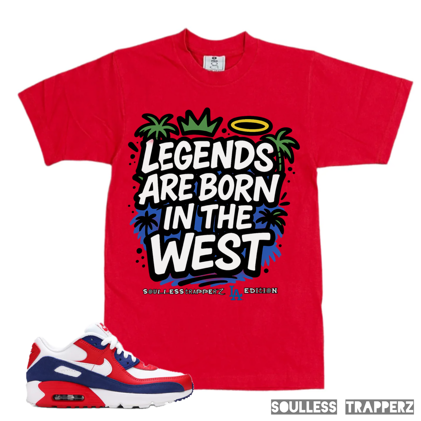 “LEGENDS ARE BORN IN THE WEST” Soulless Trapperz Original Premium T-Shirt