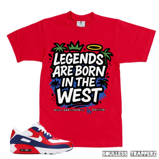 “LEGENDS ARE BORN IN THE WEST” Soulless Trapperz Original Premium T-Shirt