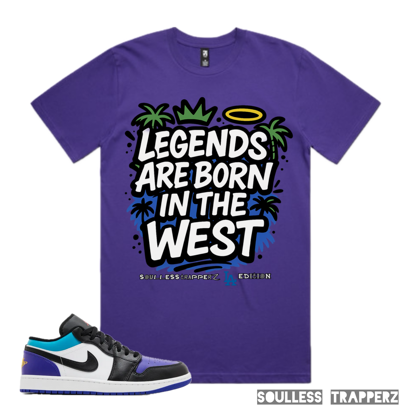 “LEGENDS ARE BORN IN THE WEST” Soulless Trapperz Original Premium T-Shirt