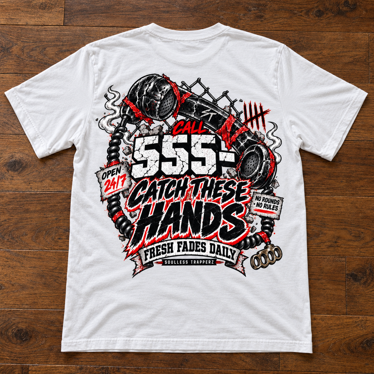 FRESH FADES DAILY™ Underground Fight Club Oversized Graphic Tee — Red Edition