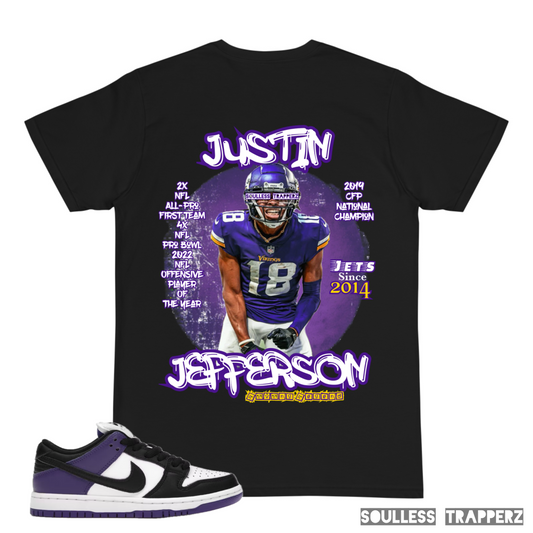 Minnesota Vikings Superstar “JUSTIN JEFFERSON” (Living Legend) Soulless Trapperz T-Shirt