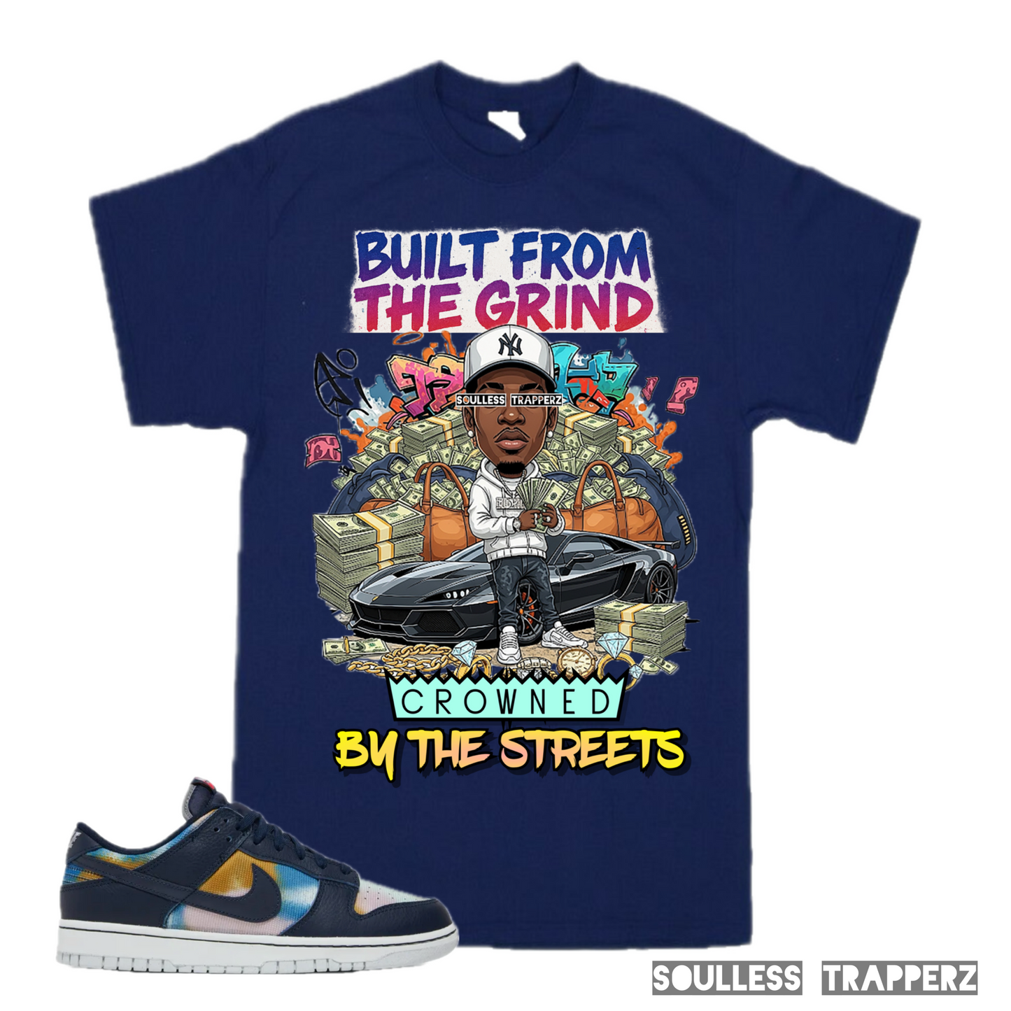 “CROWNED BY THE STREETS” Soulless Trapperz Original Premium T-Shirt