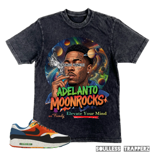 “ADELANTO MOONROCKS” Mineral Washed Soulless Trapperz Original Premium T-Shirt