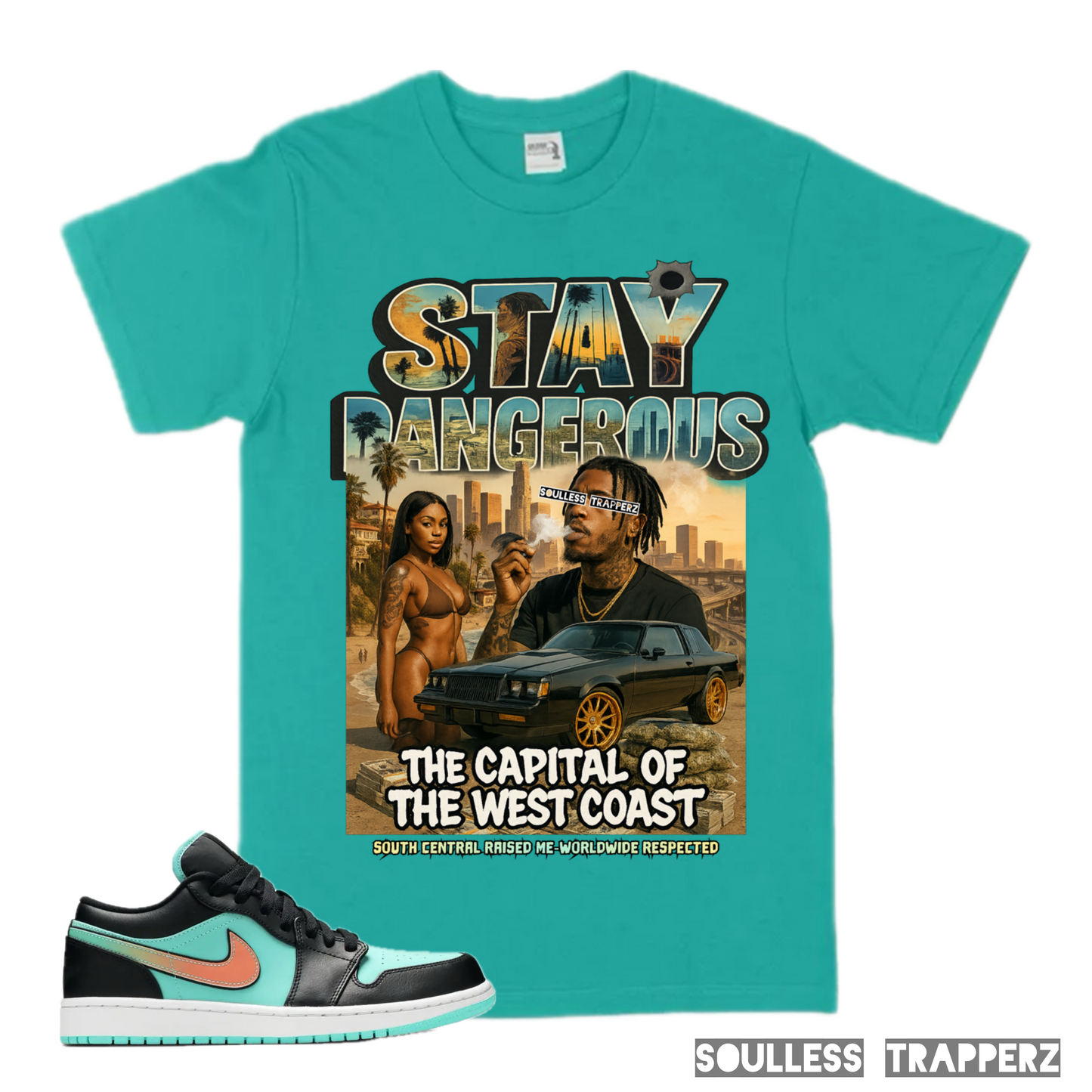 “STAY DANGEROUS” Soulless Trapperz Original Premium T-Shirt