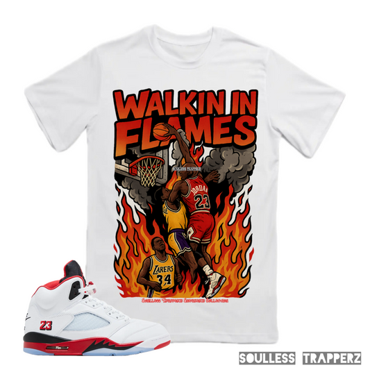 “WALKIN IN FLAMES” Soulless Trapperz Original Premium T-Shirt
