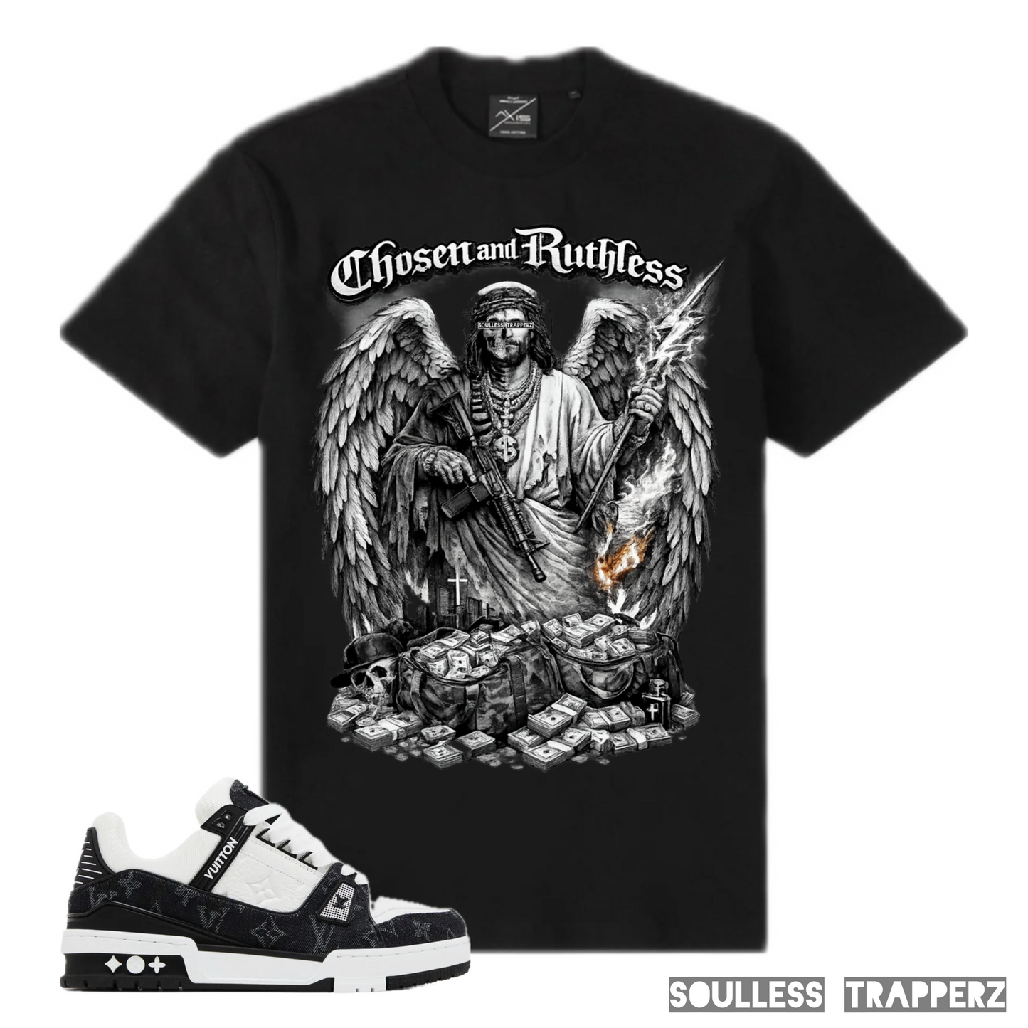 “CHOSEN AND RUTHLESS ” Soulless Trapperz Original Premium T-Shirt